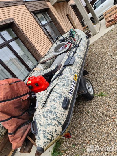 Лодка надувная моторная solar-500 jet tunnel