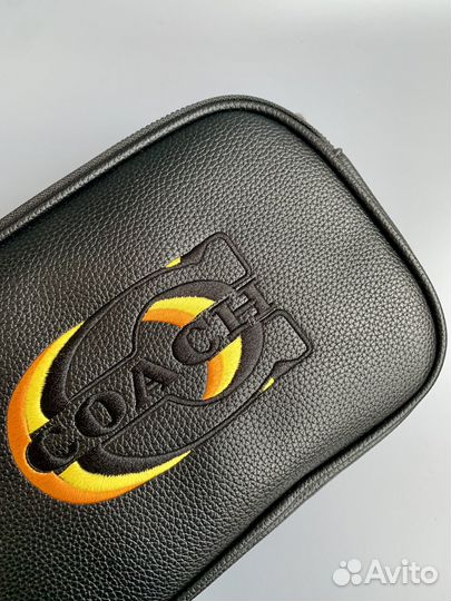 Сумка женская Coach чёрная на цепочке