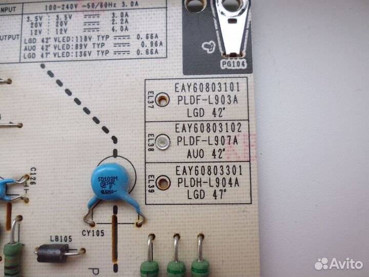 Блок питания pldf-L903A EAY60803102 LG 42LE5300