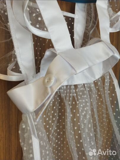 Белый школьный фартук