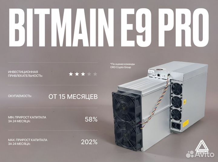 Asic майнер Bitmain E9 Pro / 3580 MH/S