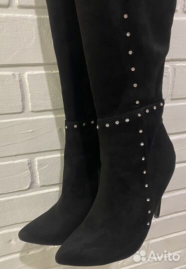 Ботфорты замшевые