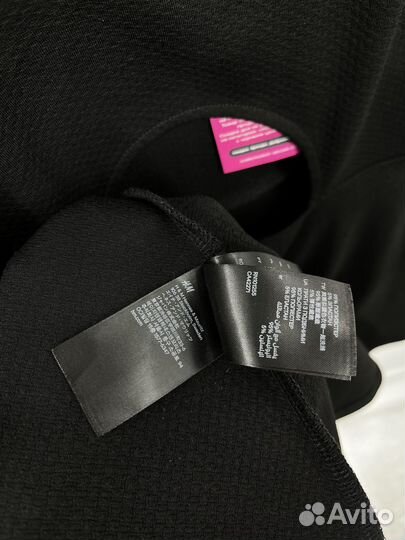 Платье черное с вырезом на спине, 44, H&M