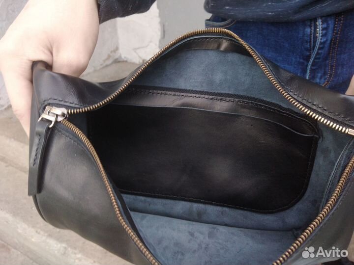 Поясная сумка бананка черная