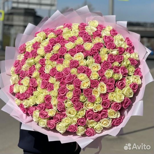 101 роза Москва С доставкой