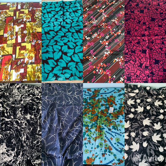 Ткани СССР, винтажный крепдешин