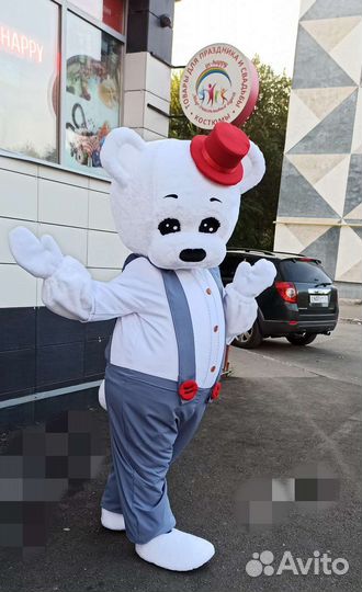 Ростовая кукла Мишка белый