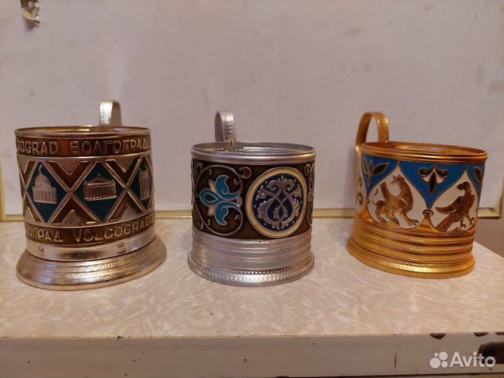 Подстаканники разные времен СССР