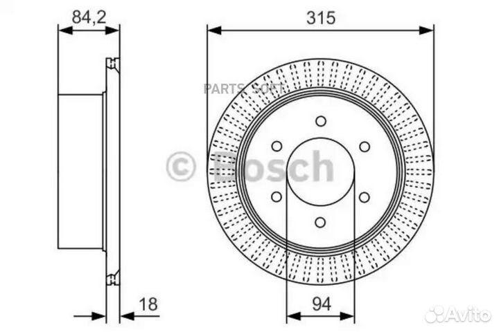 Bosch 0 986 479 C32 Диск торм.зад. mitsubishi paje