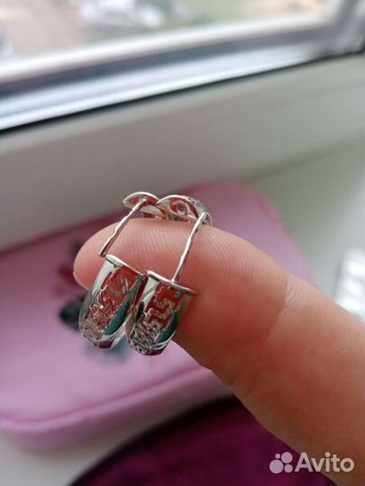 Серьги серебро