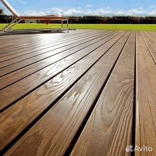 Доска палубная термированная