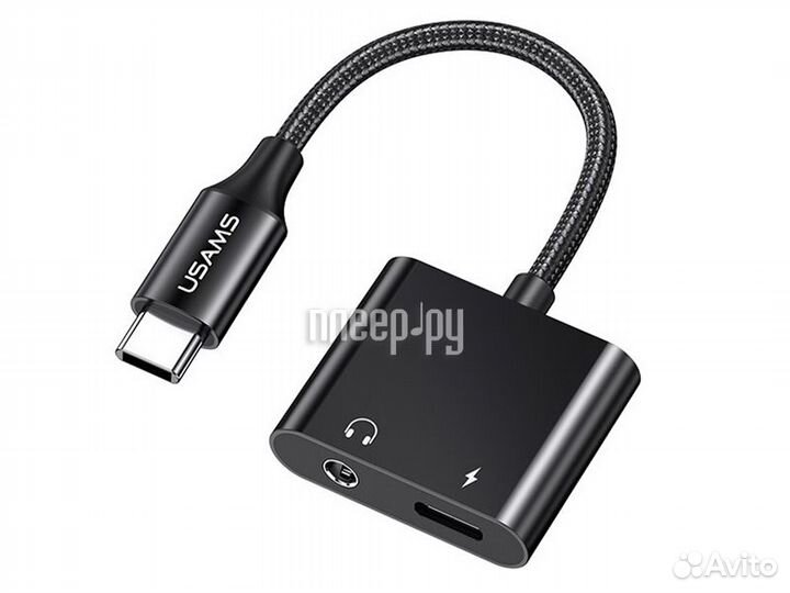 Usams US-SJ599 AU16 Type-C - 3.5DC Black SJ599