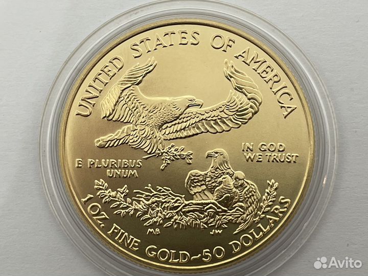 Золотая монета Орёл Свобода 1oz 2008 год