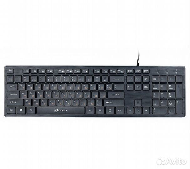 Клавиатура Оклик 520M2U, черный/черный