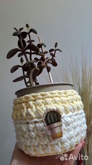 Корзинки из трикотажной пряжи