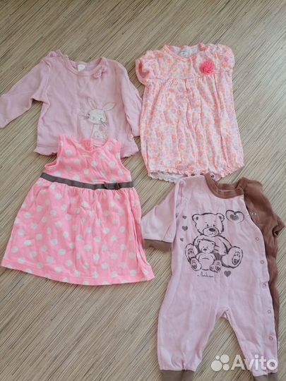 Вещи пакетом на девочку 74 р р hm, carter's