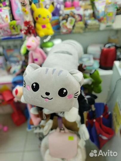 Мягкая игрушка кот батон. Длинный кот
