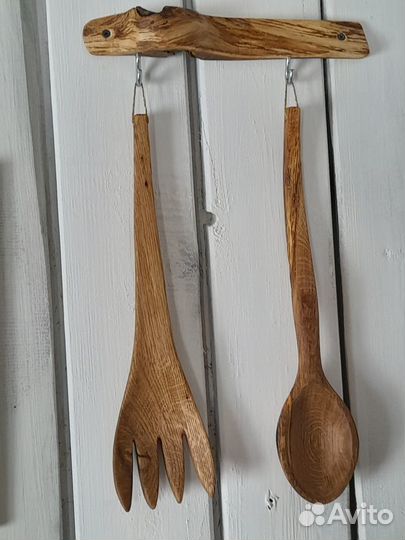 Набор ложки вилкииз дерева
