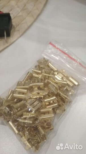 Плоская клемма гнездо 7.5 мм, 1-2.5 кв.мм Латунь