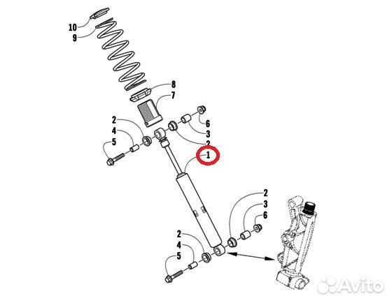 Амортизатор для Arctic Cat 2603-836 Оригинал