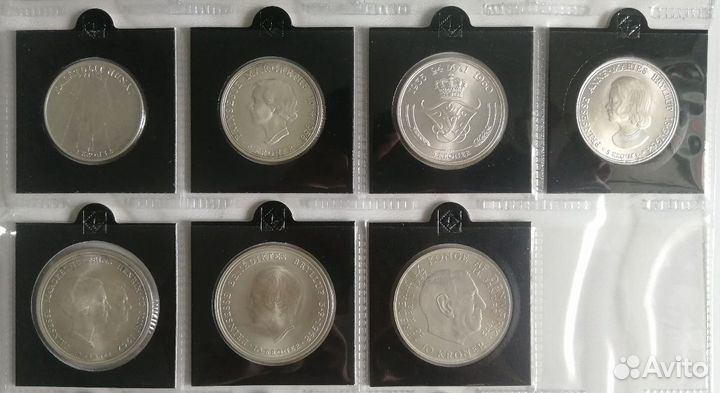 Юбилейные монеты серебро Дания