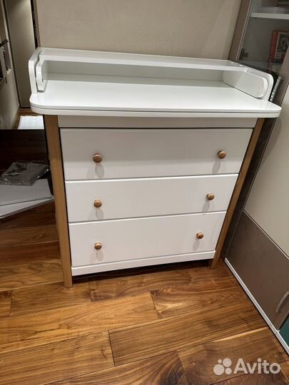Комод + кроватка с матрасом