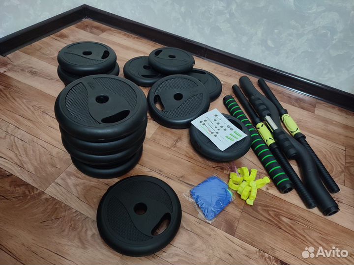 Гантели разборные + две штанги