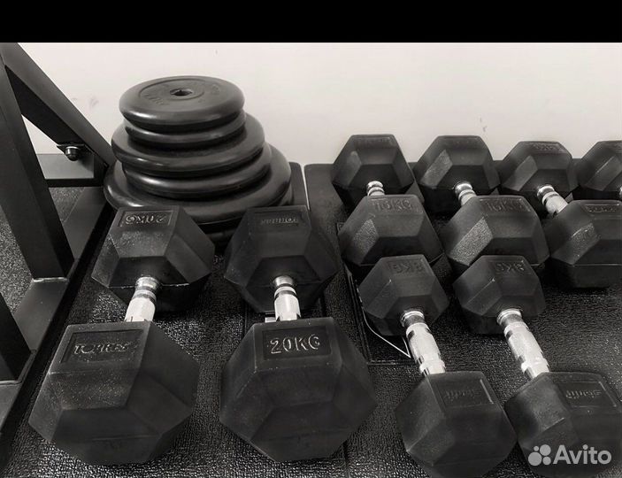 Гантели гексагональные