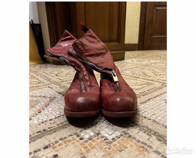 Ботинки guidi красные