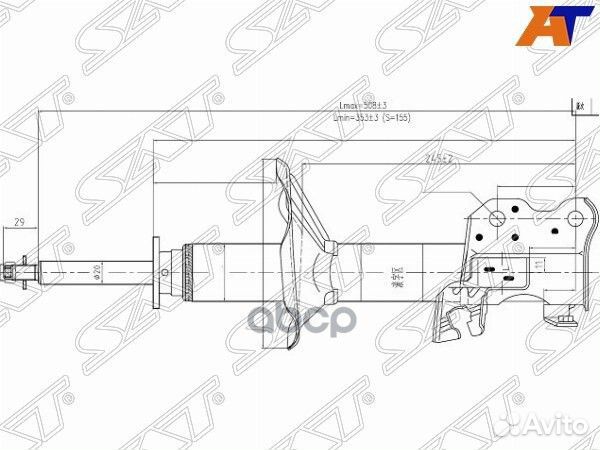 Стойка передняя nissan almera/presea/pulsar/SUN