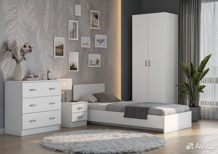 Шкаф распашной, Ронда шк-20, 80х52х212, Белый