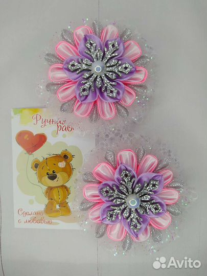 Нарядные зимние бантики