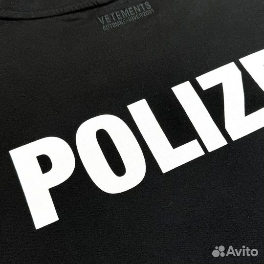 Vetements polizei футболка оригинал