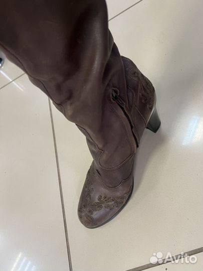 Сапоги женские натуральная кожа 38 39 размер