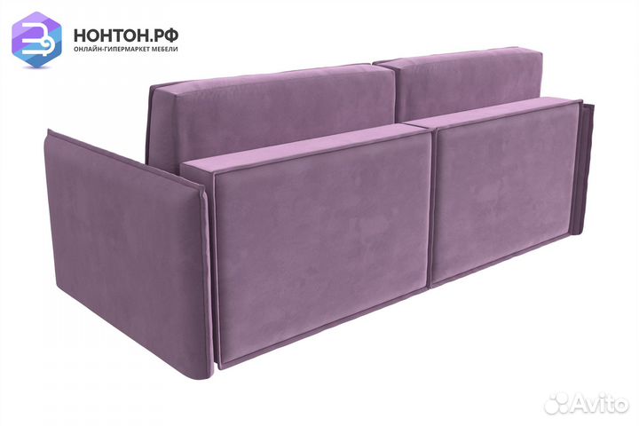 Диван еврокнижка Либерти микровельвет сиреневый