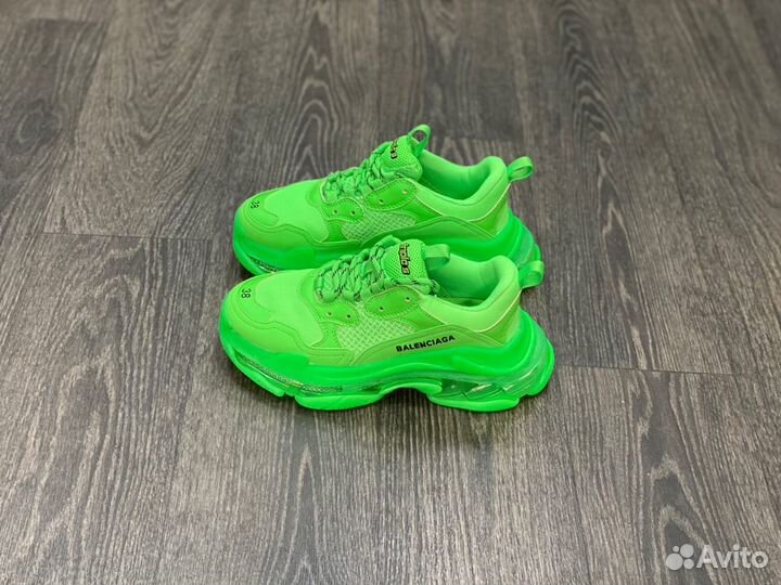 Кроссовки Balenciaga Triple s Neon Green (36-45)