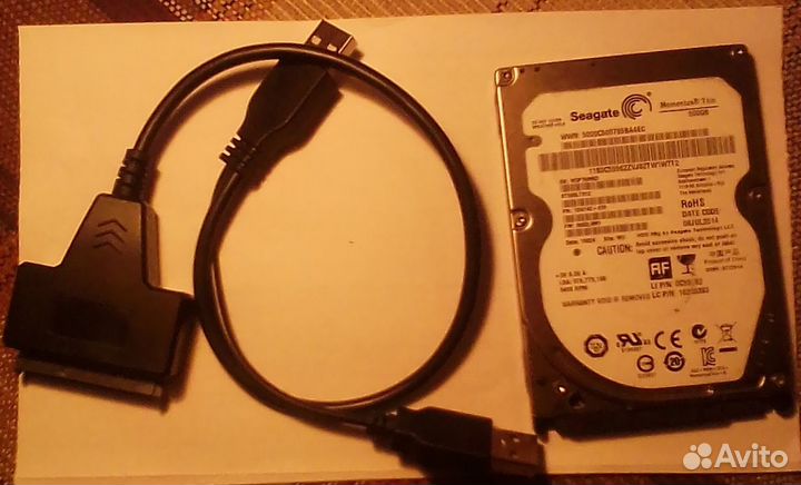 Жесткий диск для ноута Seagate 500гб + кабель SATA