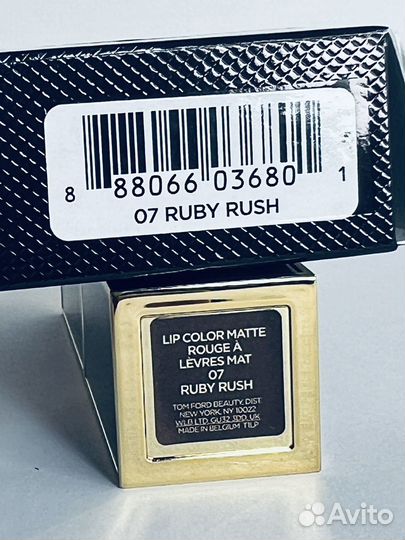 Tom Ford Matte Красная Помада# Ruby Rush Оригинал