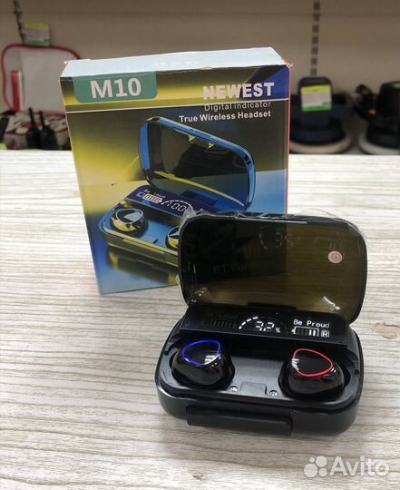 Беспроводные наушники M10 Newest с LED-Дисплеем