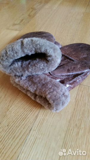 Рукавицы варежки из натуральной меховой овчины