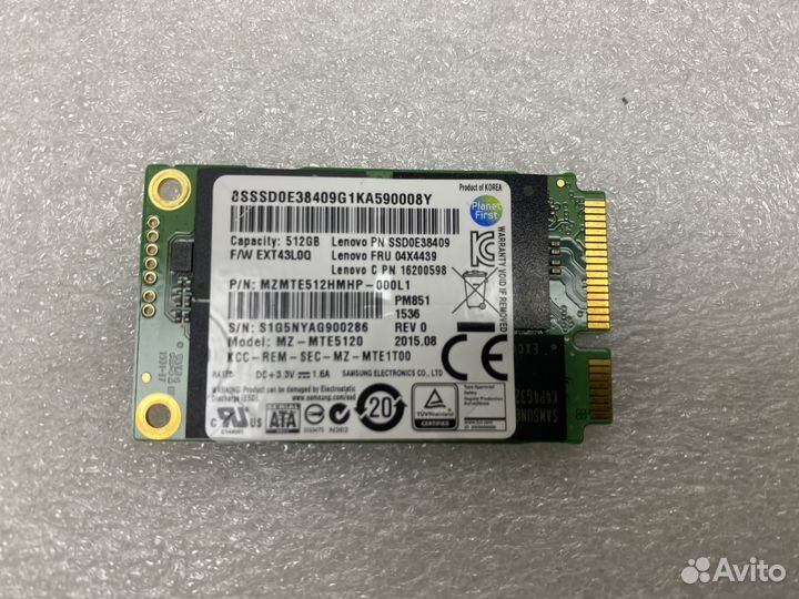 M.SATA SSD 512Gb Samsung PM851