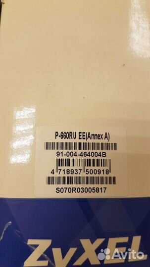 Adsl модем Zyxel Omni P-660RU EE(Annex A), D-link