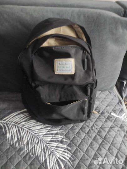 Рюкзак чёрный подростковый, школьный, городской