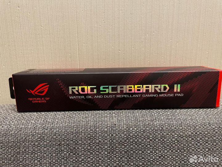 Большой геймерский коврик asus ROG Scabbard II