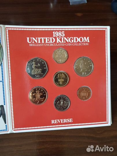 Набор монет Великобритании 1985 г