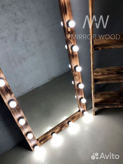 Гримерное зеркало в полный рост с лампочками