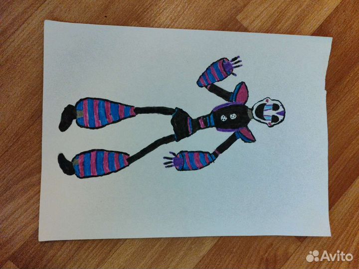 Рисунок марионетки и фреди