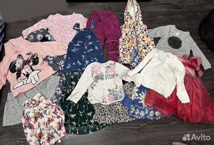 Огромный пакет вещей для девочки 104