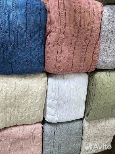 Плед вязаный