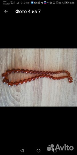 Винтаж бусы натурального янтаря СССР 1982